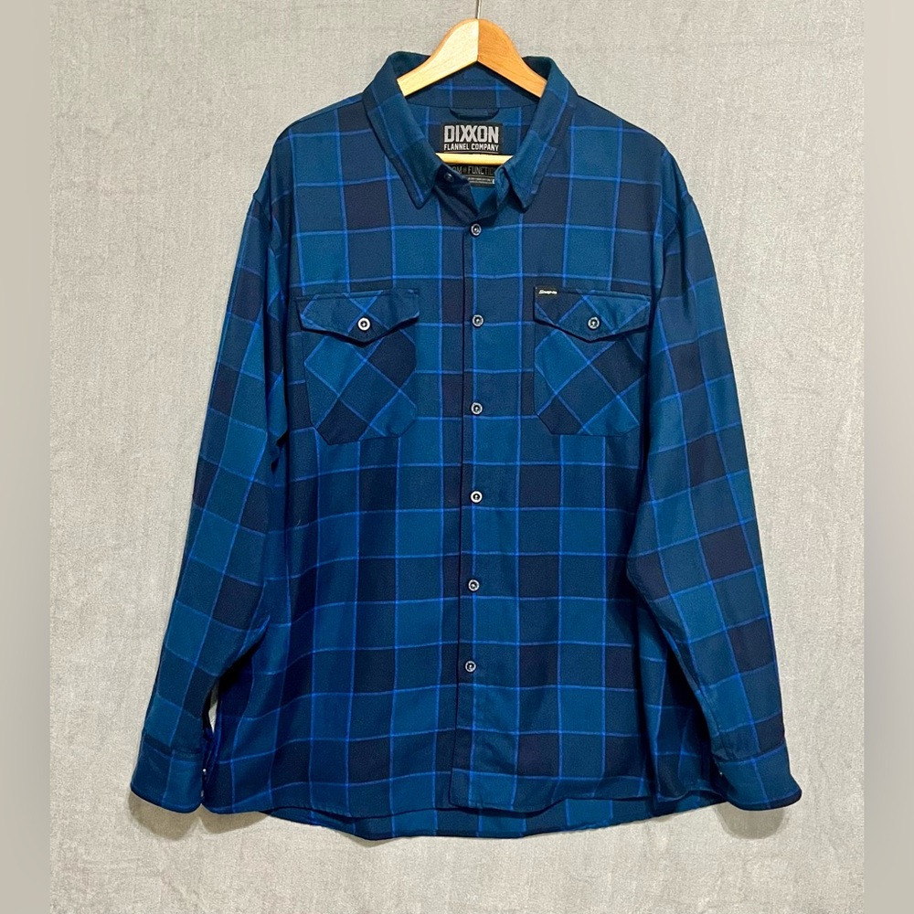 DIXXON / Snap-On Limited Edition Men's Blue Green Black Plaid Flannel Shirt - Picture 1 of 9